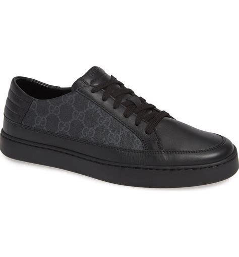 gucci black sneakers low top women|Gucci low top sneakers men.